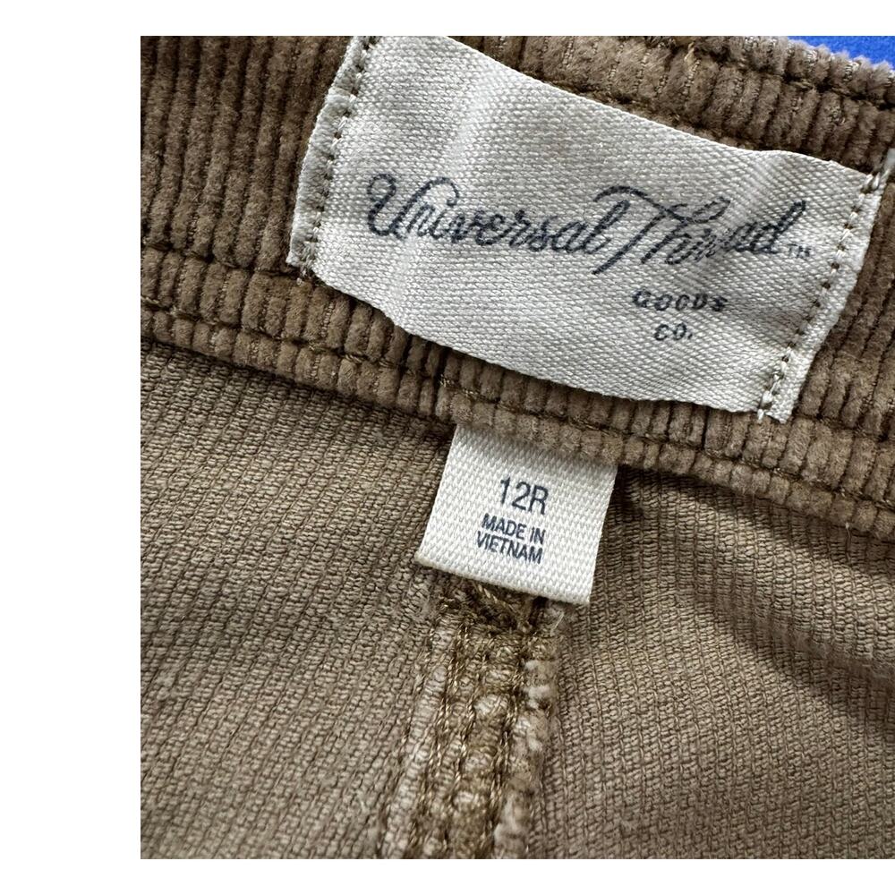 Universal Thread Womens 12R Brown Tan Sailor Wide Leg Corduroy Pants - Picture 2 of 10